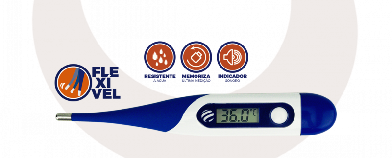 Termômetro Clínico Digital Flex Incoterm TC04 | barra de detalhes